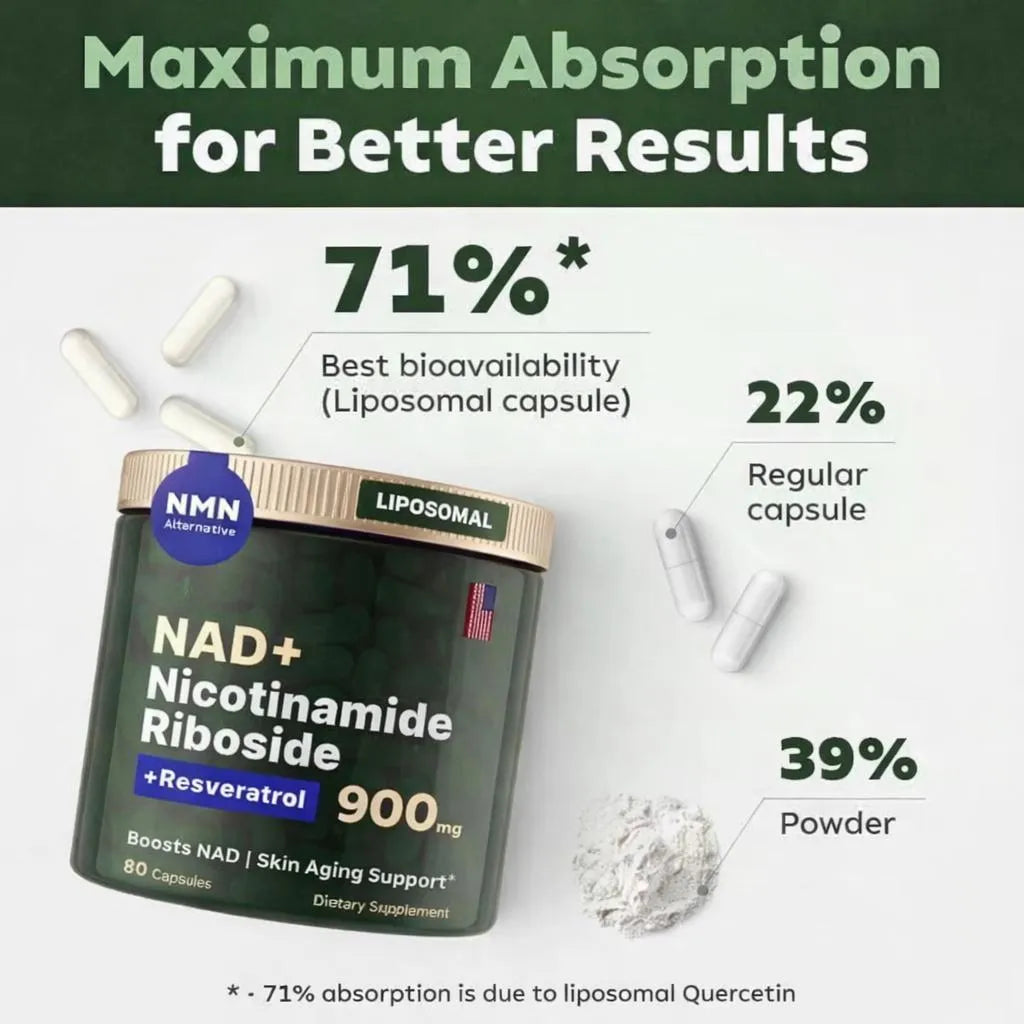 Suplemento NAD+ Nicotinamida Ribósido 900mg