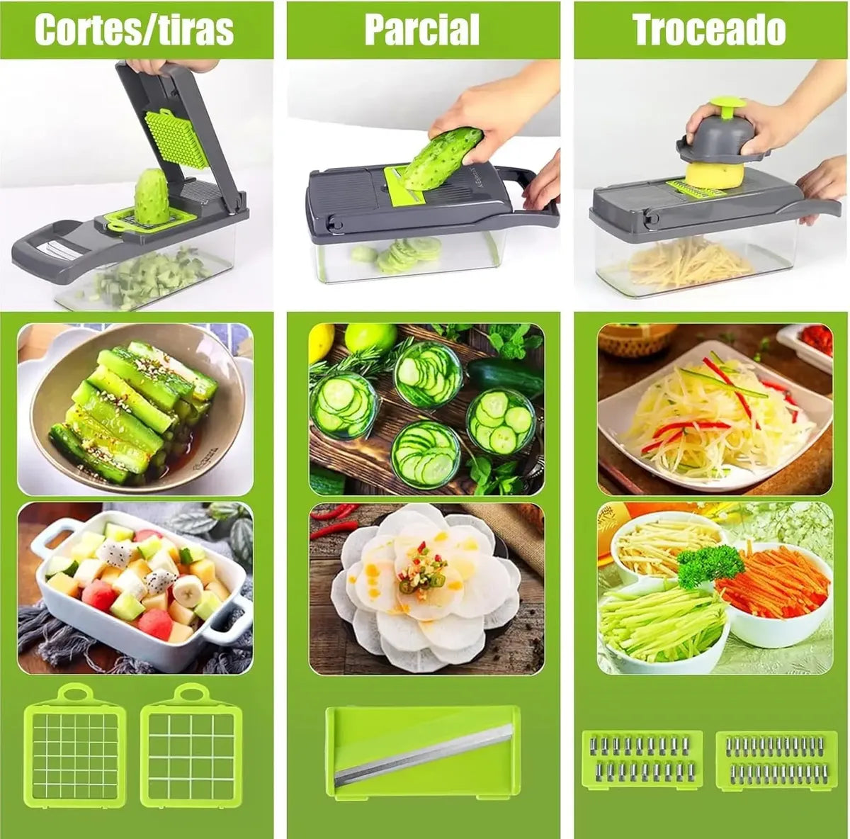 Multi Picador Cortador de Vegetales 15 en 1