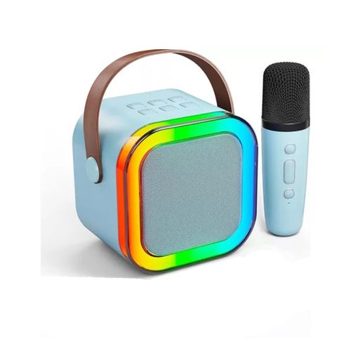 Karaoke Portátil con Parlante Bluetooth y Luces RGB
