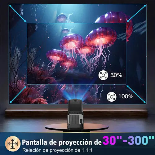 Mini Proyector HD HY320 con Soporte
