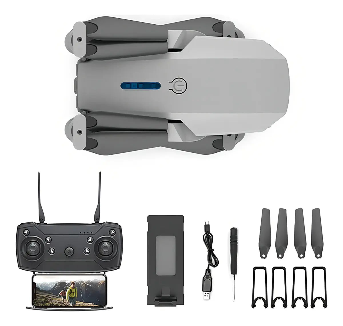 Drone E88 PRO Plegable con Doble Cámara 4K
