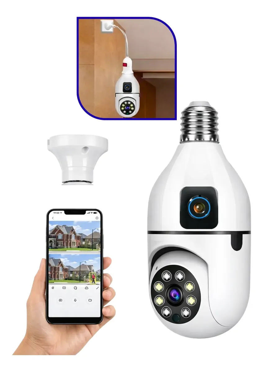 Cámara Foco Doble Lente WiFi 360°
