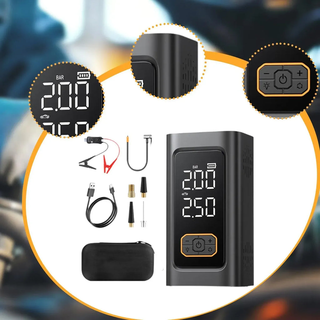 Arrancador de Auto con Compresor Portátil