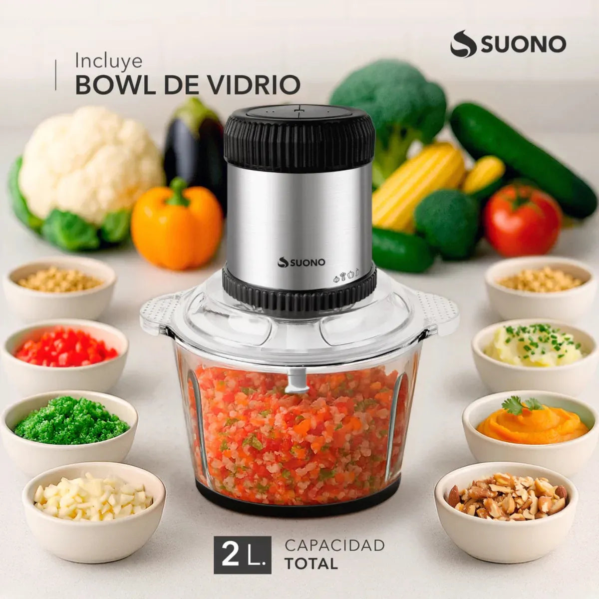 Procesadora de Alimentos SUONO 2L 500W