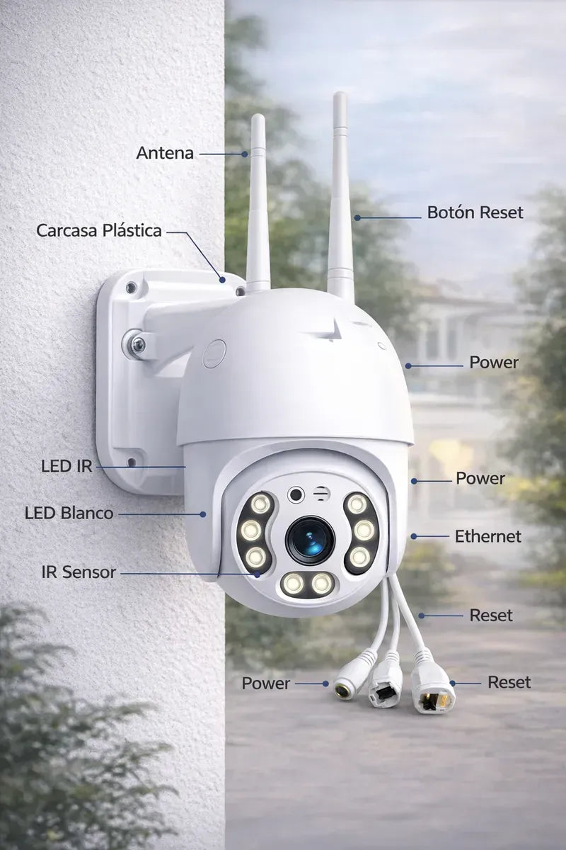 Cámara IP LT-2526 WiFi Exterior 360°