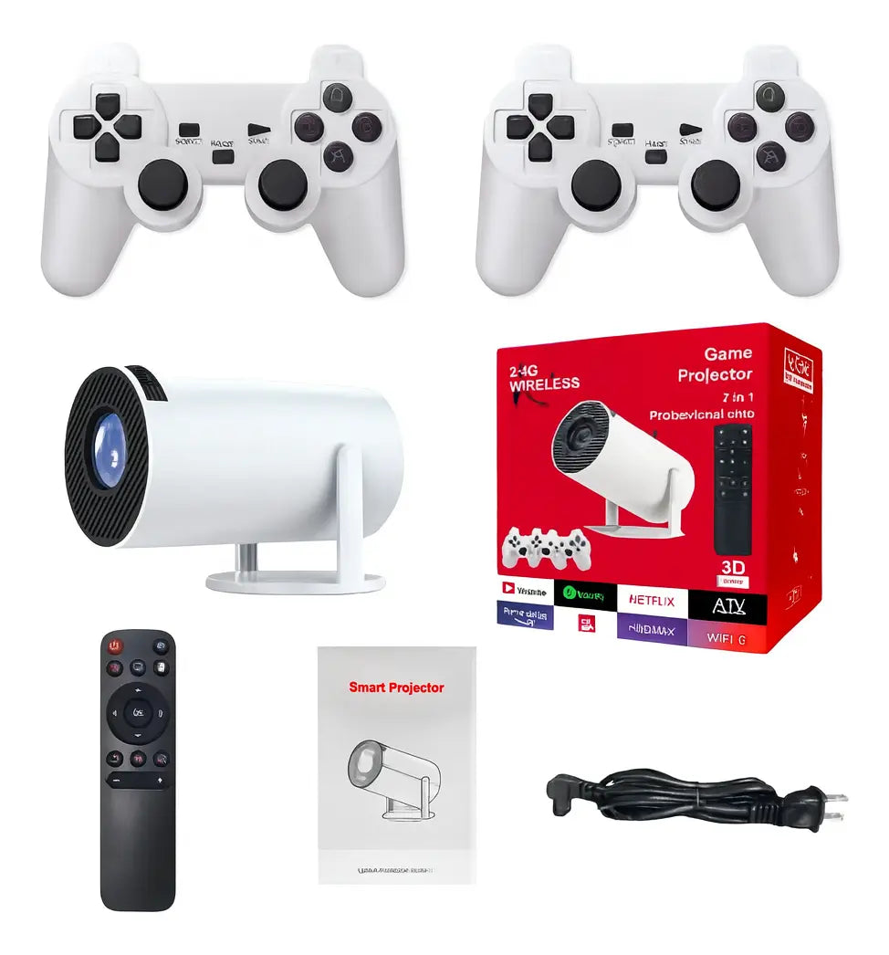 Proyector Gaming Retro con 2 Controles
