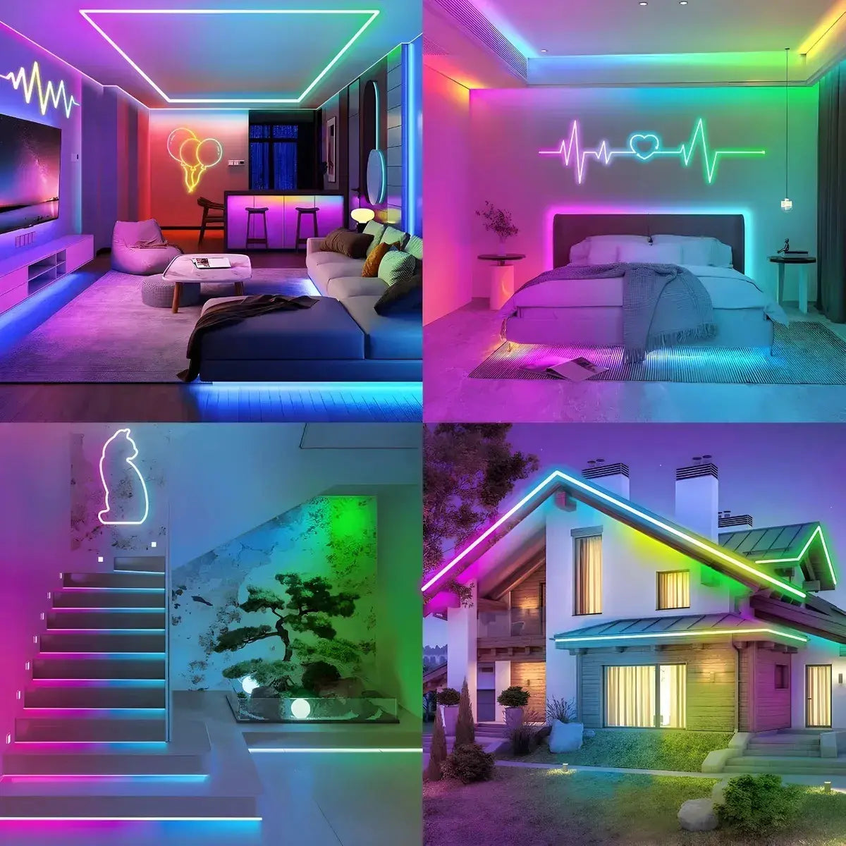 Tira LED Neón RGB 5 Metros con Control y App