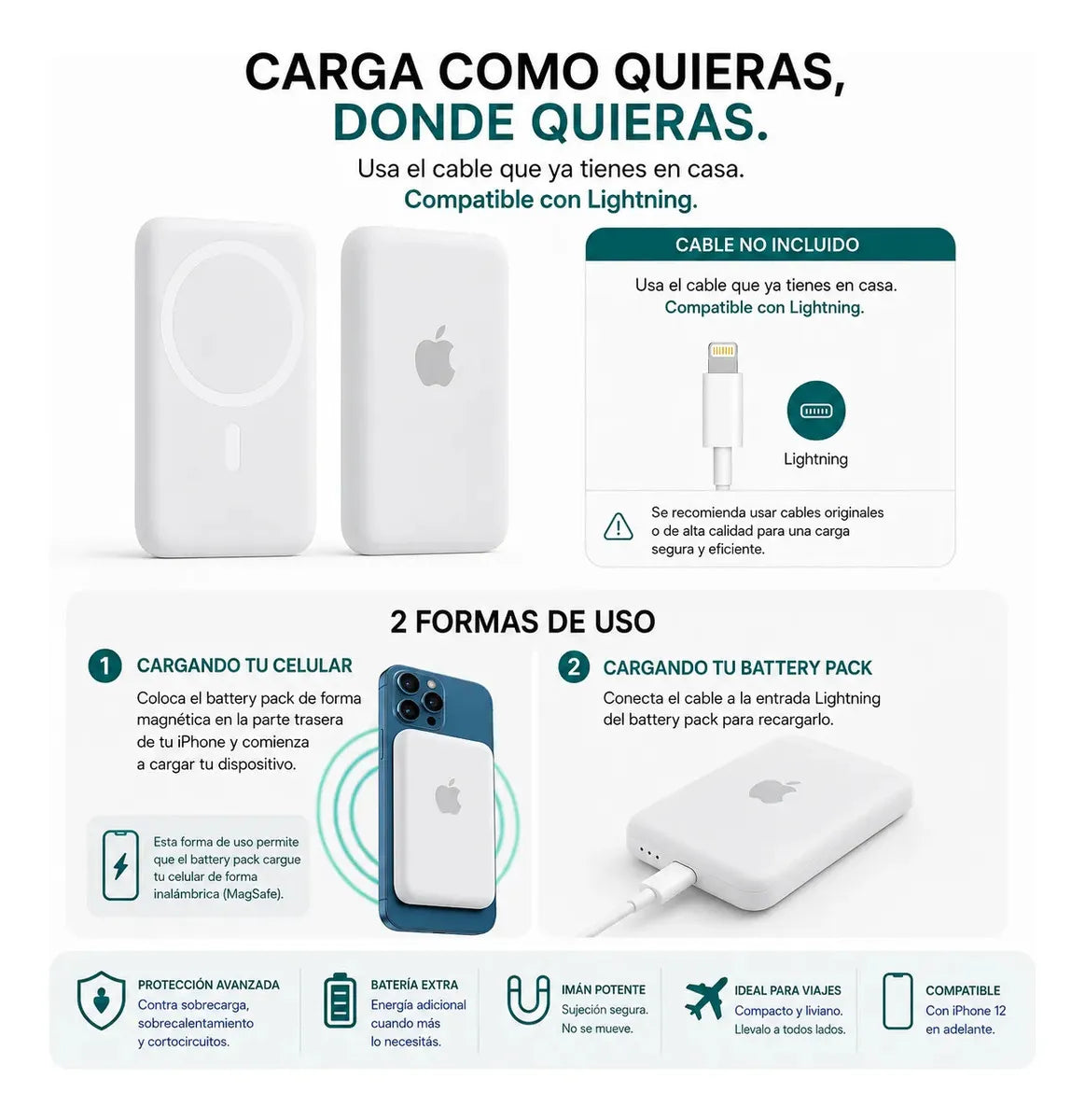Cargador Portátil Inalámbrico