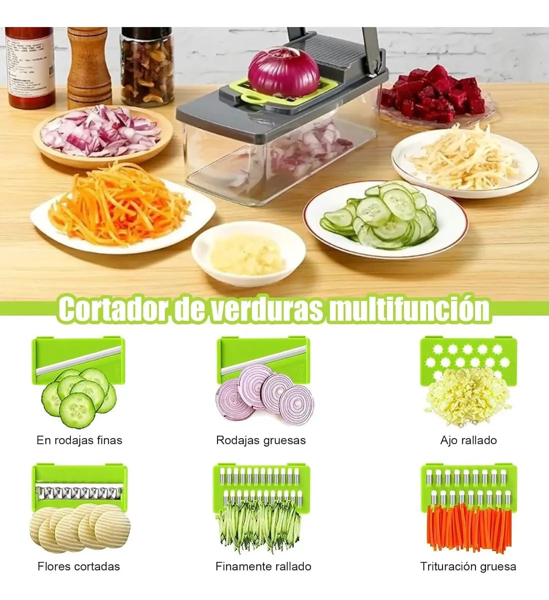 Multi Picador Cortador de Vegetales 15 en 1