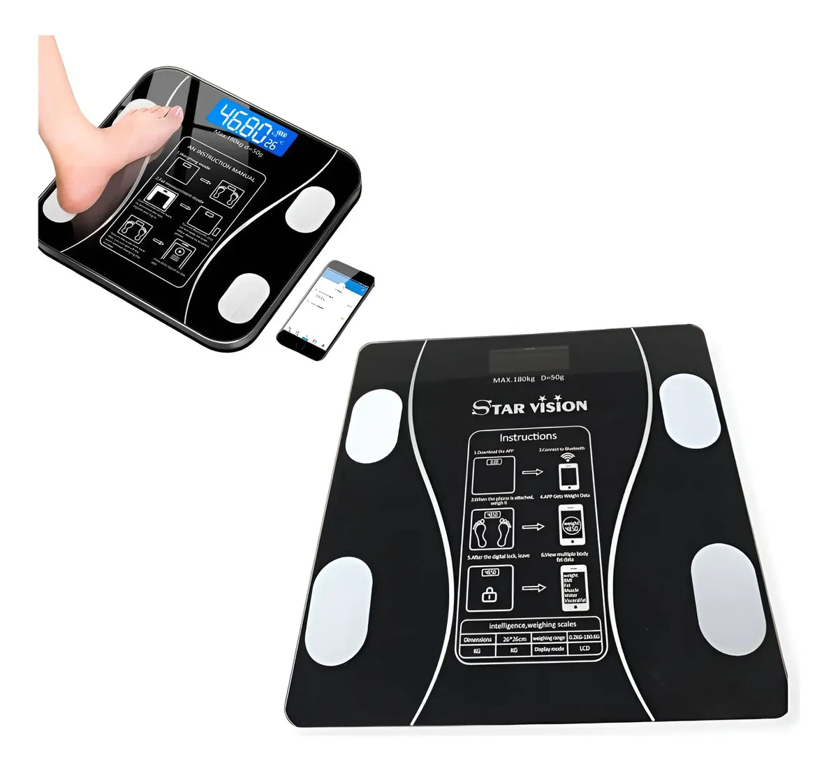 Balanza Inteligente Bluetooth 180kg