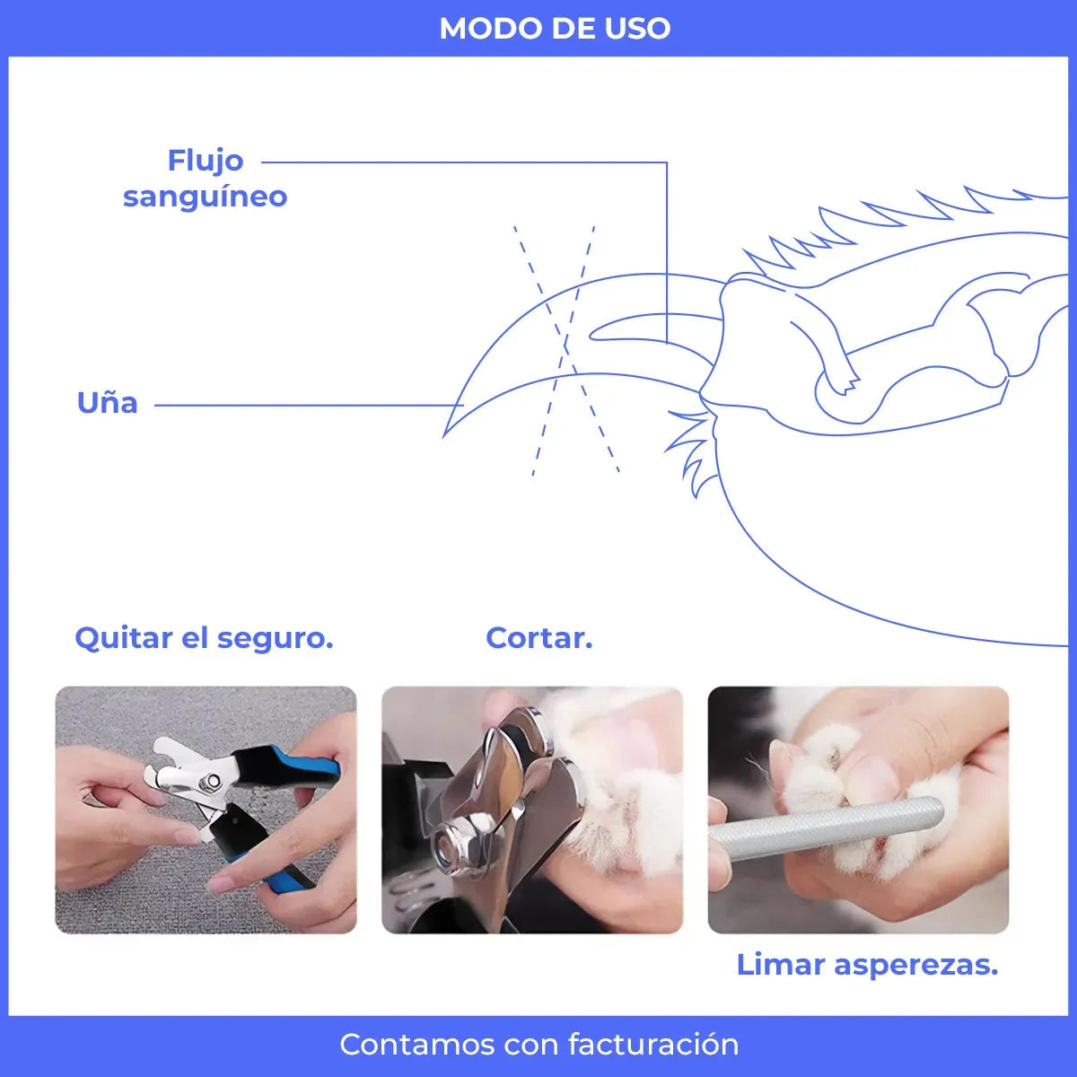 Corta Uñas Alicate para Perros y Gatos