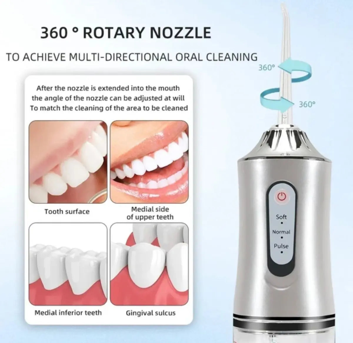 Irrigador Bucal Portátil Recargable