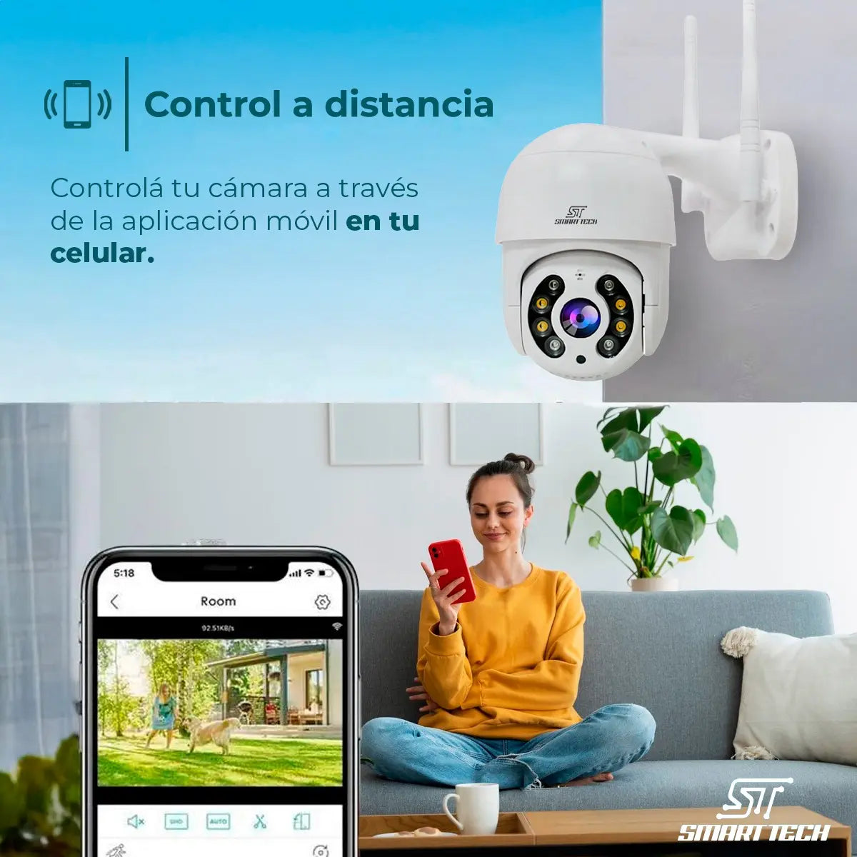 Cámara Domo Exterior IP con Visión Nocturna