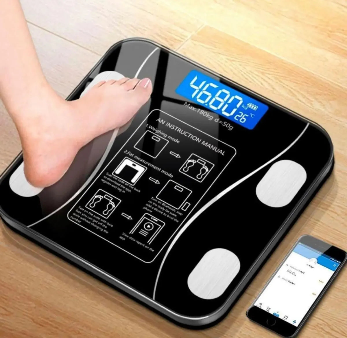 Balanza Inteligente Bluetooth 180kg