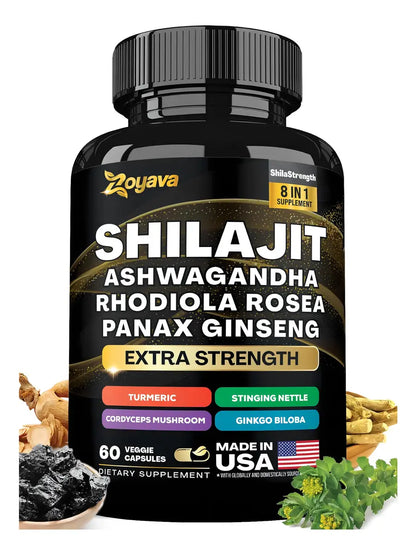 Suplemento Shilajit 8 en 1 x60 Cápsulas