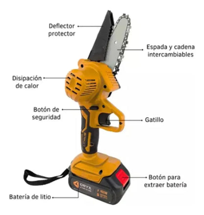 Mini Motosierra Eléctrica 400W Portátil