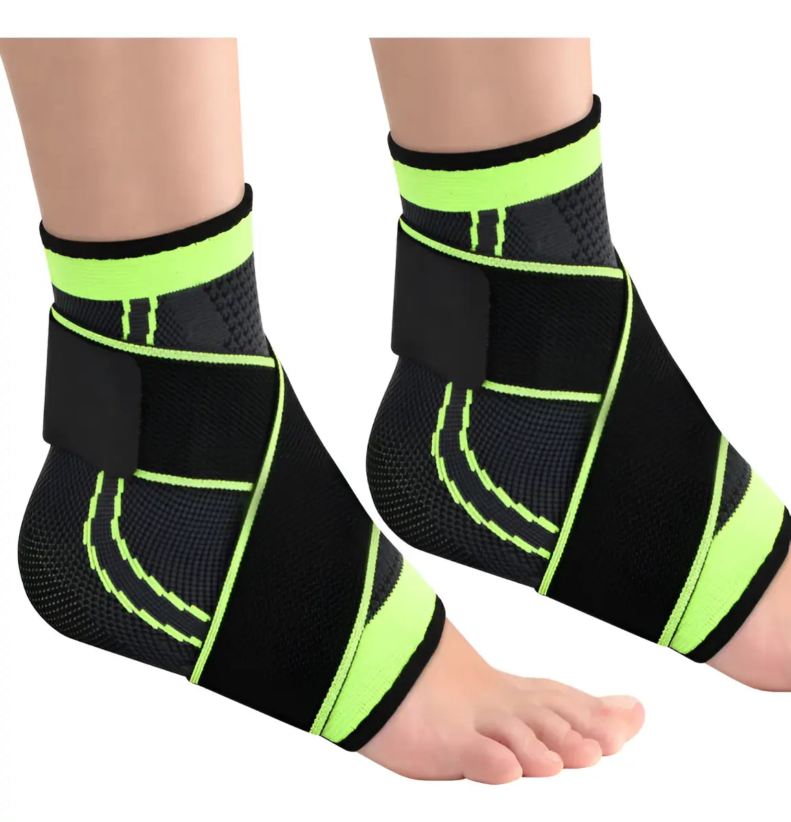 Kit Doble de Tobilleras Deportivas Ajustables