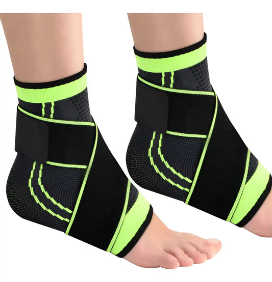 Kit Doble de Tobilleras Deportivas Ajustables