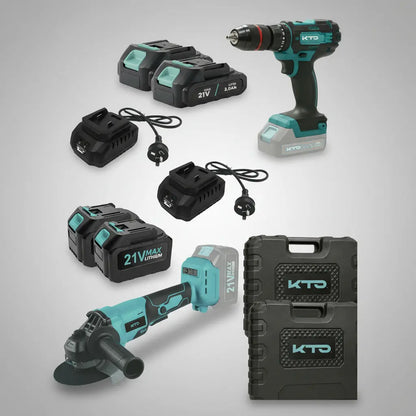 Kit Atornillador Percutor 21V + Amoladora