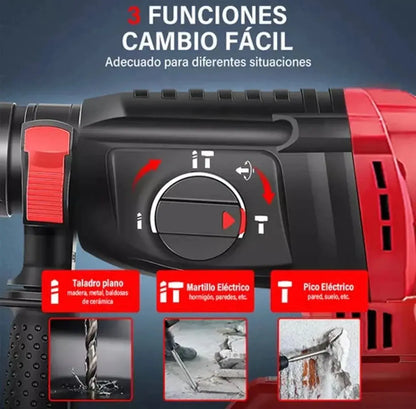 Rotomartillo Inalámbrico 900W con 2 Baterías