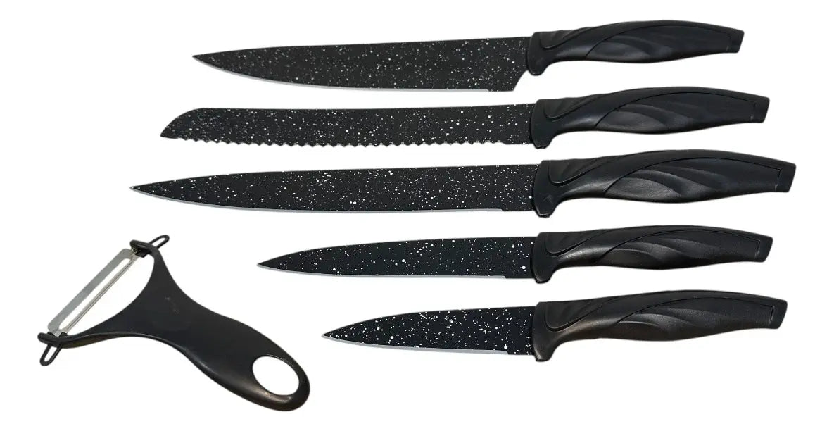 Set de Cuchillos de Cocina + Pela Papa 6 Piezas