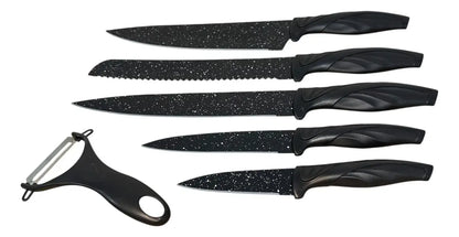 Set de Cuchillos de Cocina + Pela Papa 6 Piezas