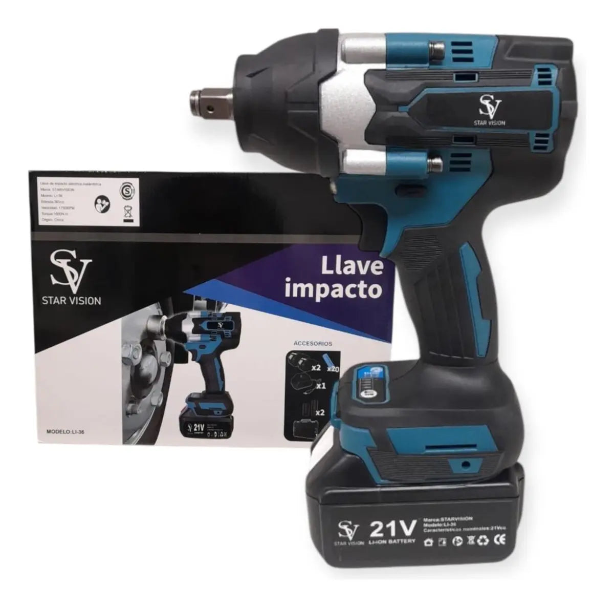 Llave de Impacto Eléctrica Inalámbrica LI-36