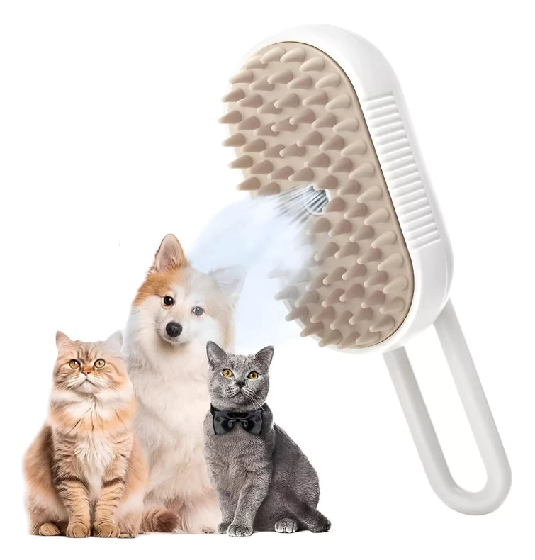 Cepillo a Vapor Masajeador USB para Mascotas