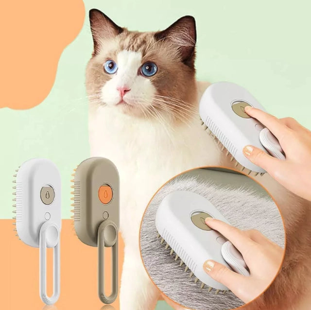 Cepillo a Vapor Masajeador USB para Mascotas